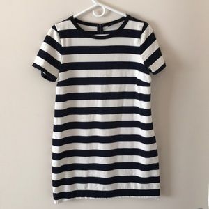 J Crew stripped t-shirt dress